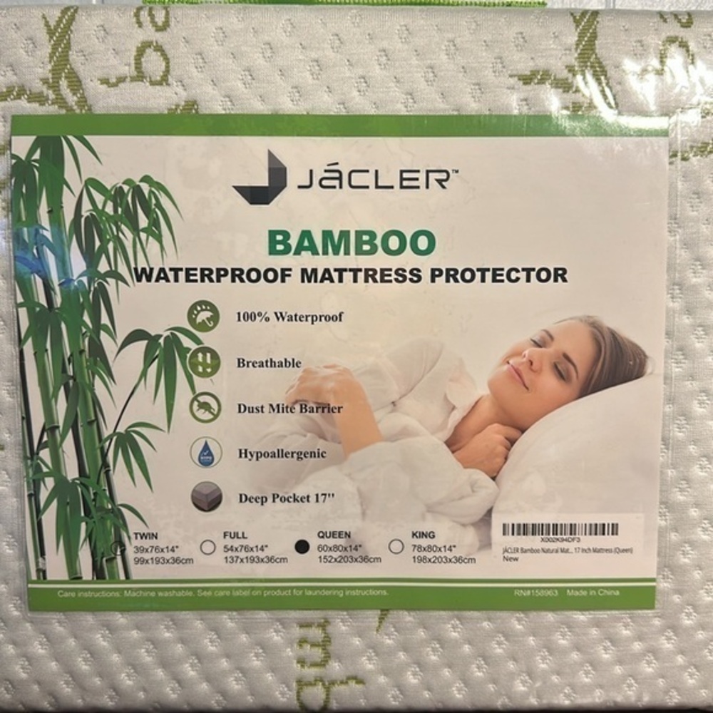 Jacler Bamboo Waterproof Mattress Protector